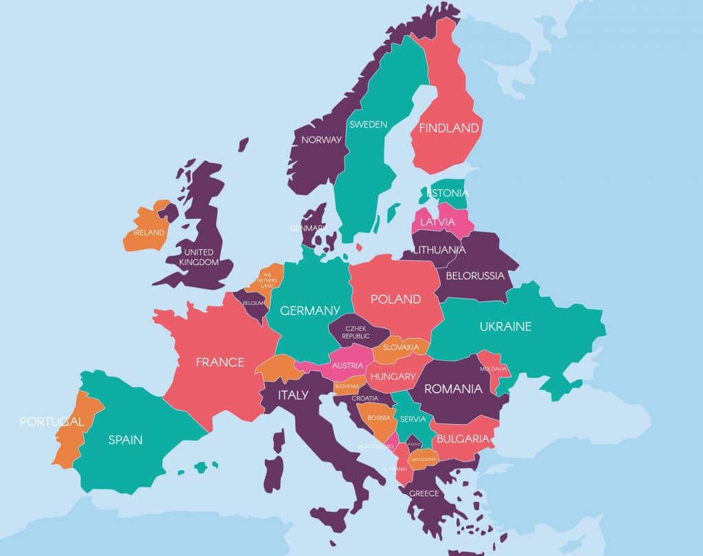 Europakarte politisch – Poster 164 x 119cm und 90 x 61cm