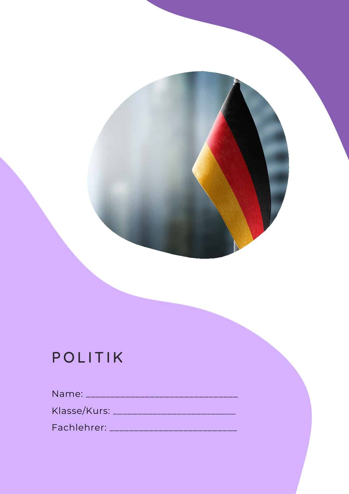 Politik Deckblatt Vorlage 4