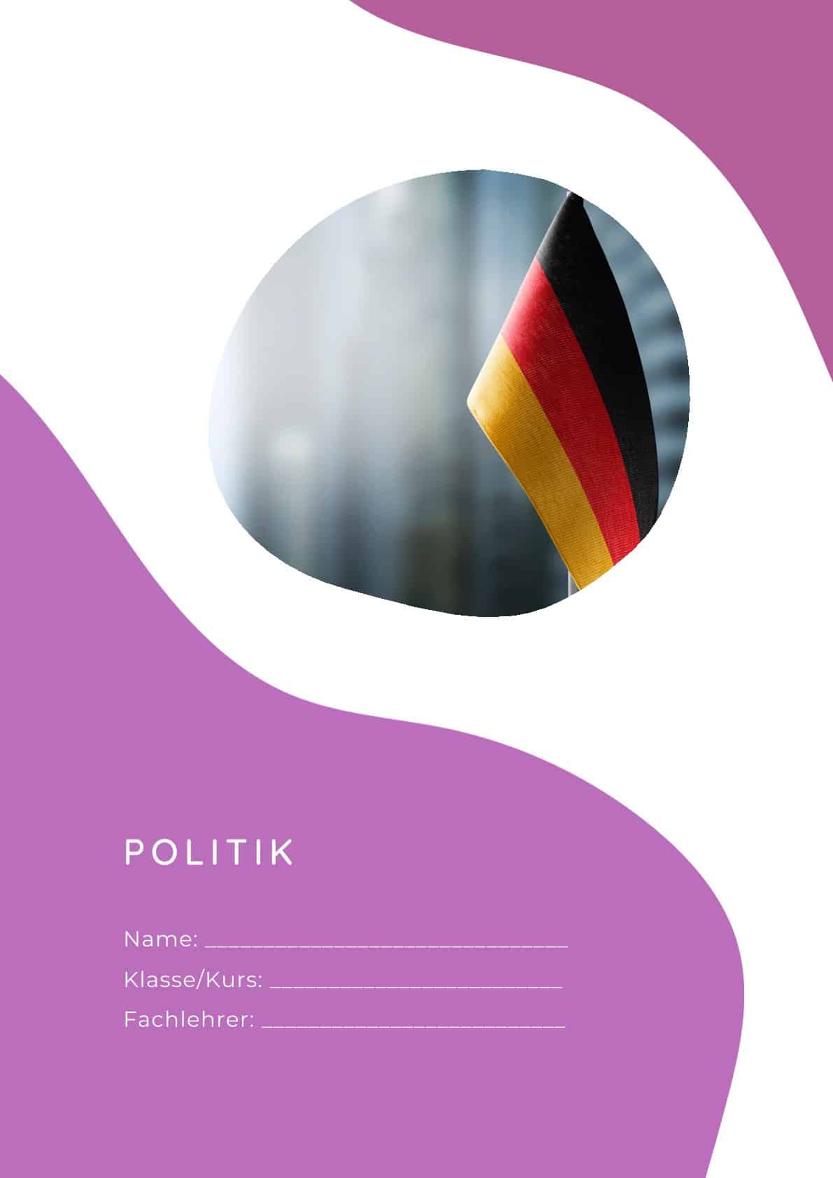 Politik Deckblatt Vorlage 7