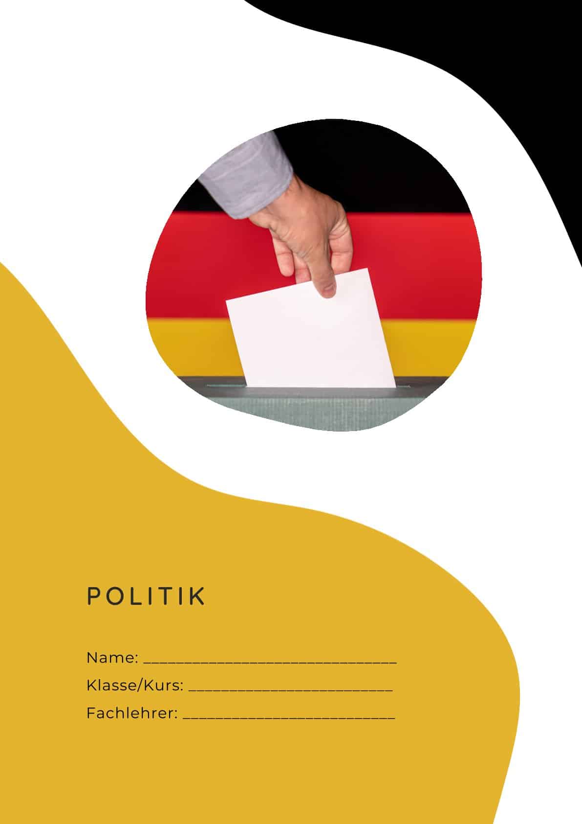 Politik Deckblatt Vorlage 8